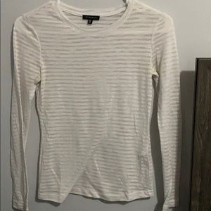 Dynamite striped white sweater